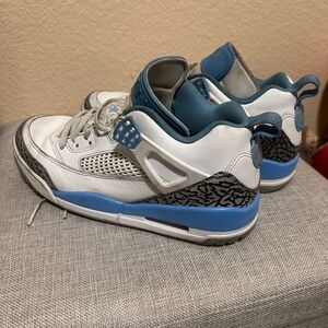 Jordan Spizike Athletic Shoes White and Blue